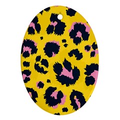 Leopard Print Seamless Pattern Oval Ornament (two Sides)