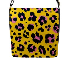 Leopard Print Seamless Pattern Flap Closure Messenger Bag (l)