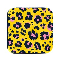 Leopard Print Seamless Pattern Square Metal Box (black) by Hannah976