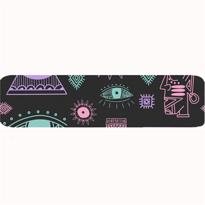 Vintage Seamless Pattern With Tribal Art African Style Drawing Large Bar Mat