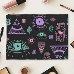 Vintage Seamless Pattern With Tribal Art African Style Drawing Cosmetic Bag (xl) by Hannah976