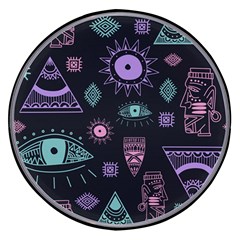 Vintage Seamless Pattern With Tribal Art African Style Drawing Wireless Fast Charger(black) by Hannah976