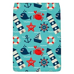 Seamless Pattern Nautical Icons Cartoon Style Removable Flap Cover (l) by Hannah976