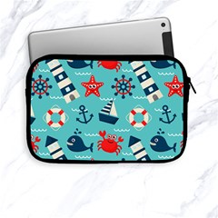 Seamless Pattern Nautical Icons Cartoon Style Apple Ipad Mini Zipper Cases by Hannah976