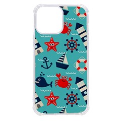 Seamless Pattern Nautical Icons Cartoon Style Iphone 13 Pro Max Tpu Uv Print Case by Hannah976