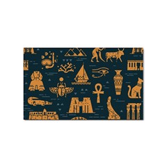 Dark Seamless Pattern Symbols Landmarks Signs Egypt Art Sticker (rectangular) by Hannah976