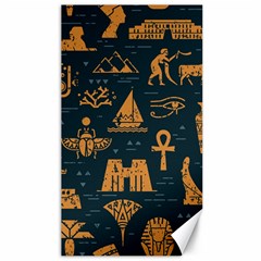 Dark Seamless Pattern Symbols Landmarks Signs Egypt Art Canvas 40  X 72  by Hannah976