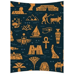 Dark Seamless Pattern Symbols Landmarks Signs Egypt Art Back Support Cushion by Hannah976