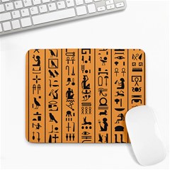 Egyptian Hieroglyphs Ancient Egypt Letters Papyrus Background Vector Old Egyptian Hieroglyph Writing Small Mousepad by Hannah976