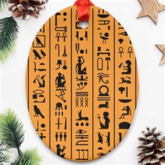 Egyptian Hieroglyphs Ancient Egypt Letters Papyrus Background Vector Old Egyptian Hieroglyph Writing Ornament (oval) by Hannah976