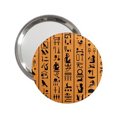 Egyptian Hieroglyphs Ancient Egypt Letters Papyrus Background Vector Old Egyptian Hieroglyph Writing 2 25  Handbag Mirrors by Hannah976