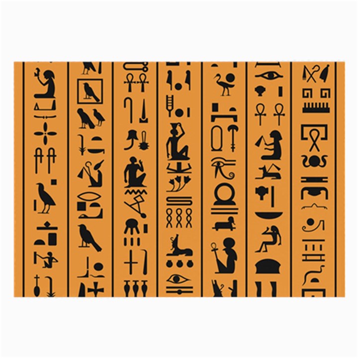 Egyptian Hieroglyphs Ancient Egypt Letters Papyrus Background Vector Old Egyptian Hieroglyph Writing Large Glasses Cloth (2 Sides)