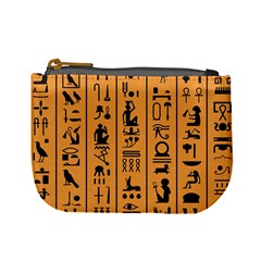 Egyptian Hieroglyphs Ancient Egypt Letters Papyrus Background Vector Old Egyptian Hieroglyph Writing Mini Coin Purse by Hannah976