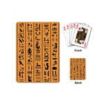 Egyptian Hieroglyphs Ancient Egypt Letters Papyrus Background Vector Old Egyptian Hieroglyph Writing Playing Cards Single Design (Mini) Back