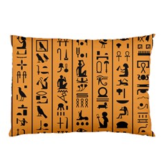 Egyptian Hieroglyphs Ancient Egypt Letters Papyrus Background Vector Old Egyptian Hieroglyph Writing Pillow Case (two Sides) by Hannah976