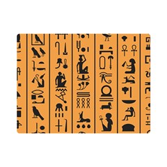 Egyptian Hieroglyphs Ancient Egypt Letters Papyrus Background Vector Old Egyptian Hieroglyph Writing Premium Plush Fleece Blanket (mini) by Hannah976