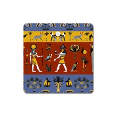 Ancient Egyptian Religion Seamless Pattern Square Magnet by Hannah976