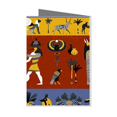 Ancient Egyptian Religion Seamless Pattern Mini Greeting Cards (pkg Of 8) by Hannah976