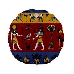 Ancient Egyptian Religion Seamless Pattern Standard 15  Premium Round Cushions by Hannah976