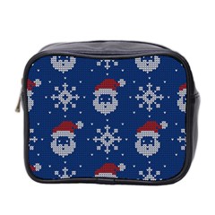 Santa Clauses Wallpaper Mini Toiletries Bag (two Sides) by artworkshop