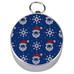 Santa Clauses Wallpaper Silver Compasses by artworkshop