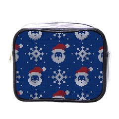 Santa Clauses Wallpaper Mini Toiletries Bag (one Side) by artworkshop