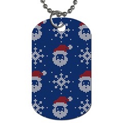 Santa Clauses Wallpaper Dog Tag (one Side) by artworkshop