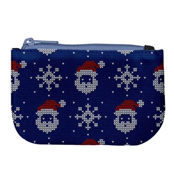 Santa Clauses Wallpaper Large Coin Purse