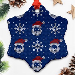 Santa Clauses Wallpaper Ornament (snowflake) by artworkshop