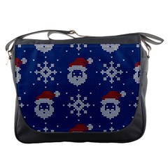 Santa Clauses Wallpaper Messenger Bag by artworkshop