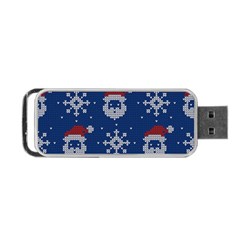 Santa Clauses Wallpaper Portable Usb Flash (two Sides) by artworkshop