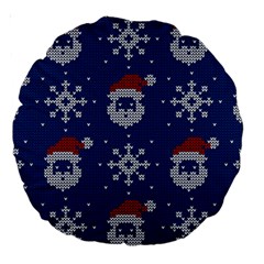 Santa Clauses Wallpaper Large 18  Premium Round Cushions by artworkshop