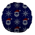 Santa Clauses Wallpaper Large 18  Premium Round Cushions Front