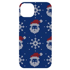 Santa Clauses Wallpaper Iphone 14 Plus Black Uv Print Case by artworkshop