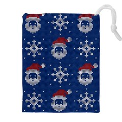 Santa Clauses Wallpaper Drawstring Pouch (4xl) by artworkshop