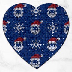 Santa Clauses Wallpaper Jigsaw Puzzle (heart) by artworkshop