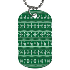 Wallpaper Ugly Sweater Backgrounds Christmas Dog Tag (two Sides) by artworkshop