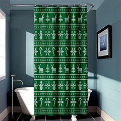 Wallpaper Ugly Sweater Backgrounds Christmas Shower Curtain 36  X 72  (stall)  by artworkshop