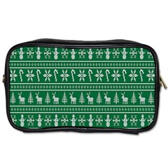 Wallpaper Ugly Sweater Backgrounds Christmas Toiletries Bag (two Sides) by artworkshop