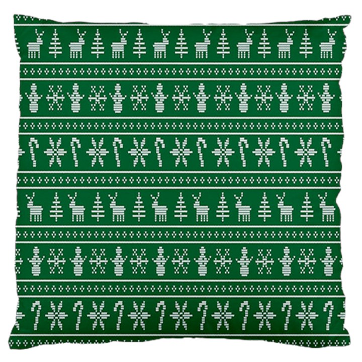 Wallpaper Ugly Sweater Backgrounds Christmas Large Cushion Case (Two Sides)