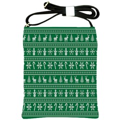 Wallpaper Ugly Sweater Backgrounds Christmas Shoulder Sling Bag by artworkshop