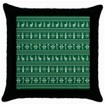 Wallpaper Ugly Sweater Backgrounds Christmas Throw Pillow Case (Black) Front