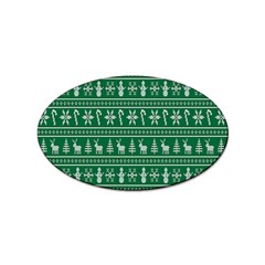 Wallpaper Ugly Sweater Backgrounds Christmas Sticker Oval (10 Pack)