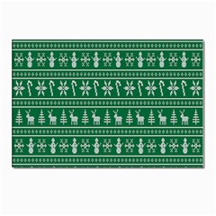 Wallpaper Ugly Sweater Backgrounds Christmas Postcard 4 x 6  (pkg Of 10) by artworkshop