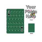 Wallpaper Ugly Sweater Backgrounds Christmas Playing Cards 54 Designs (Mini) Front - Spade3