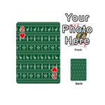 Wallpaper Ugly Sweater Backgrounds Christmas Playing Cards 54 Designs (Mini) Front - Heart2