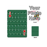 Wallpaper Ugly Sweater Backgrounds Christmas Playing Cards 54 Designs (Mini) Front - Heart3