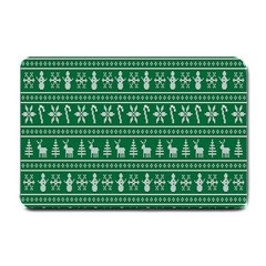 Wallpaper Ugly Sweater Backgrounds Christmas Small Doormat by artworkshop