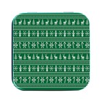 Wallpaper Ugly Sweater Backgrounds Christmas Square Metal Box (Black) Front