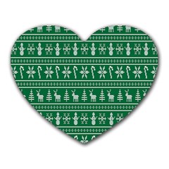 Wallpaper Ugly Sweater Backgrounds Christmas Heart Mousepad by artworkshop